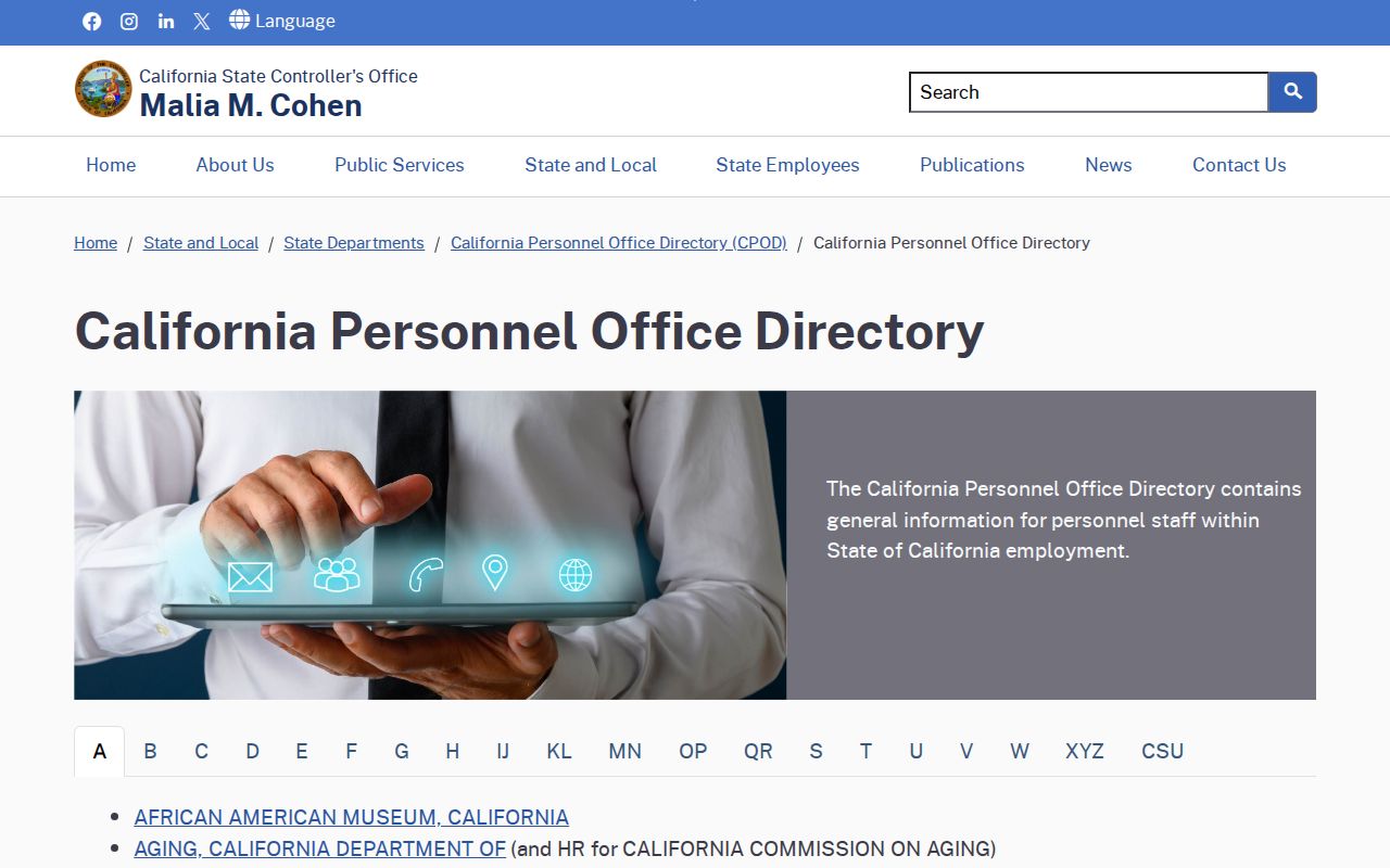 Riverbank people directories California personnel office list